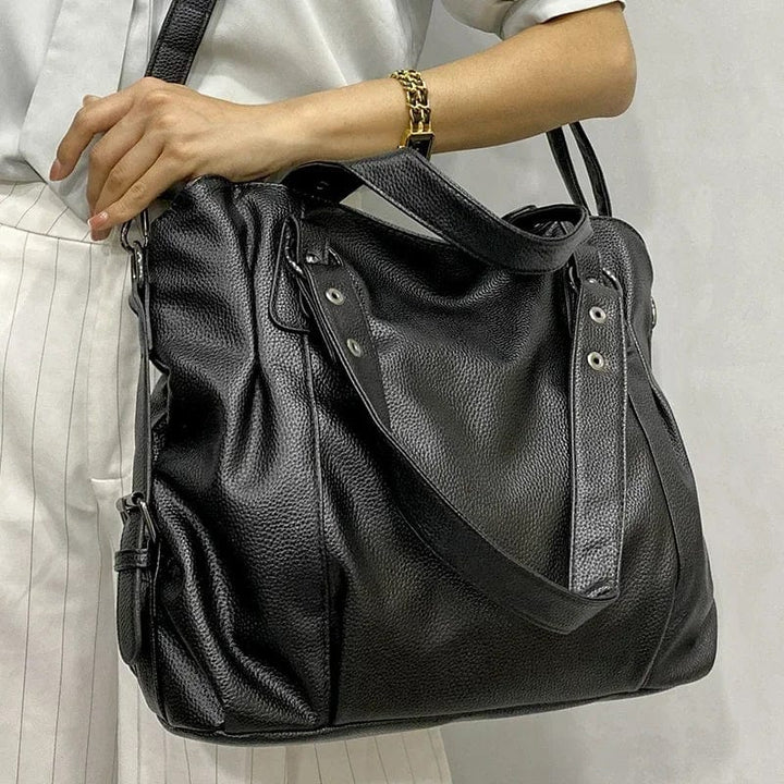 Elegante und multifunktionale Leder-Schultertasche