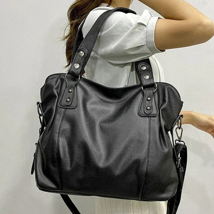 Elegante und multifunktionale Leder-Schultertasche