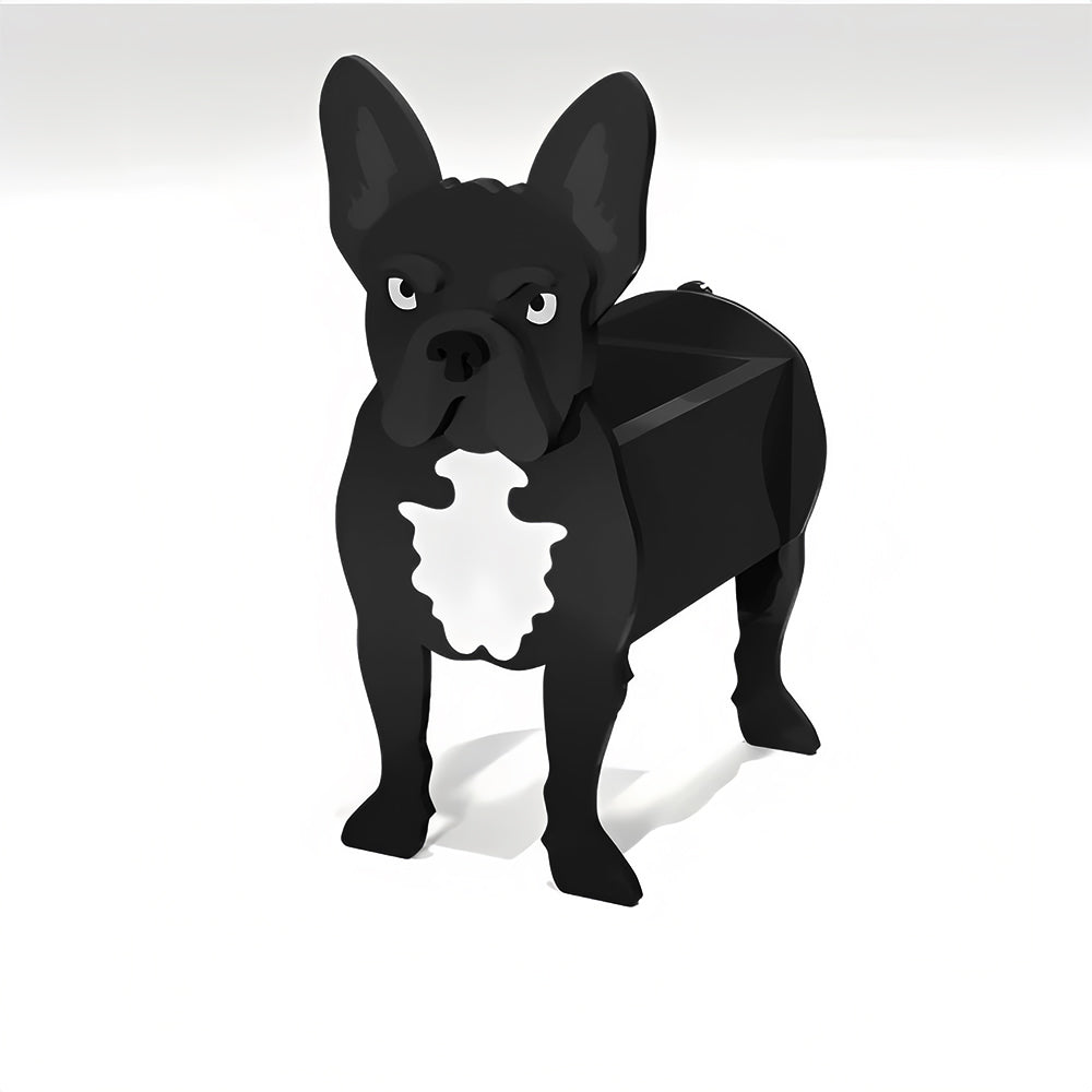 Blumentopf im Französische Bulldogge Design