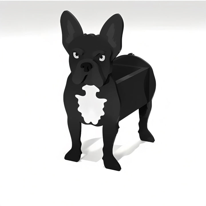 Blumentopf im Französische Bulldogge Design