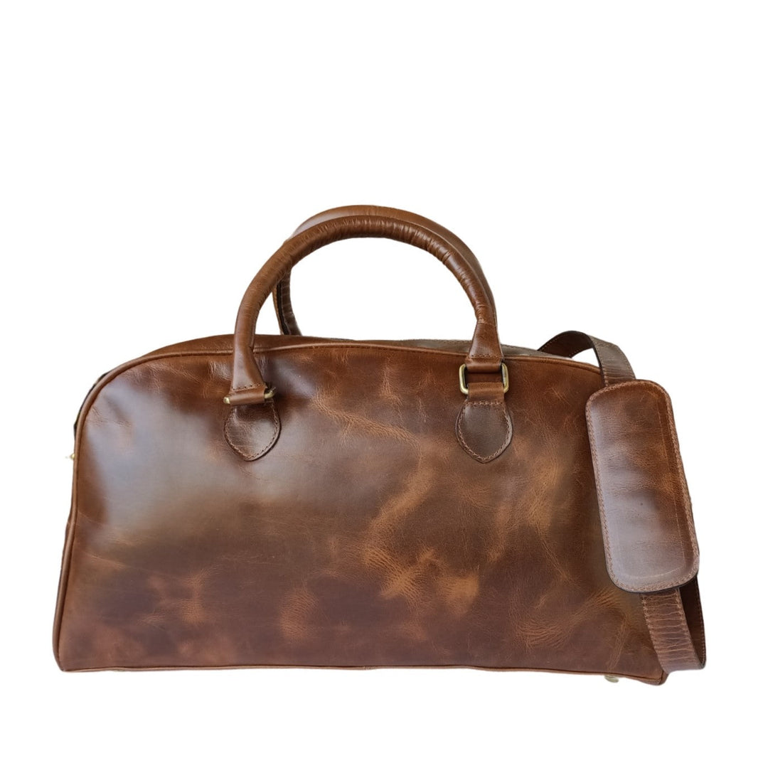 Schimmernde Hunter-Leder Damen Mini-Reisetasche