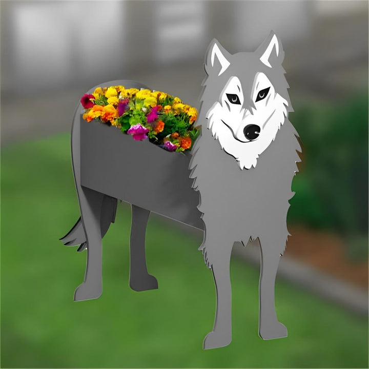 Grauer Wolf Pflanzgefäß