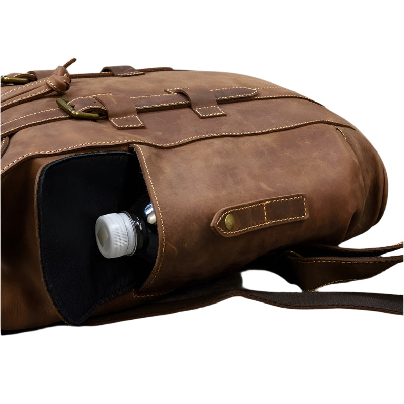 Geräumiger Leder-Rucksack