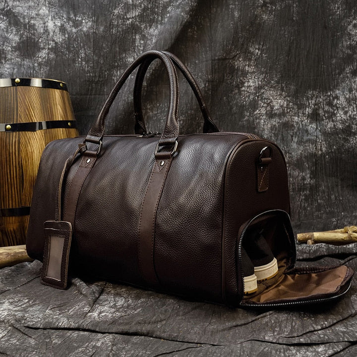 Luxuriöse Weiche Echtleder Reisetasche