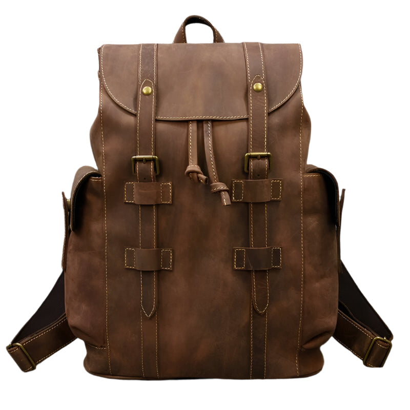 Geräumiger Leder-Rucksack