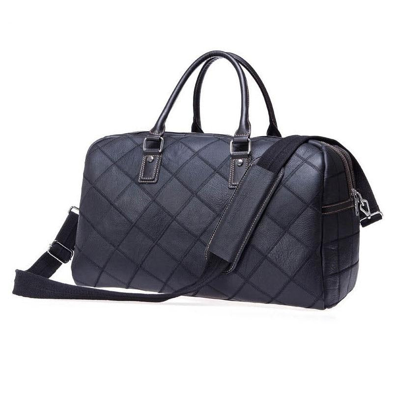 Unisex Echtes Weiches Leder Reisetasche" can be rewritten as "Unisex Genuine Soft Leather Travel Bag.