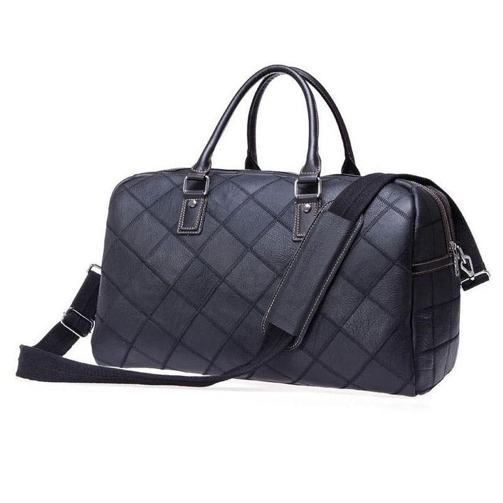 Unisex Echtes Weiches Leder Reisetasche" can be rewritten as "Unisex Genuine Soft Leather Travel Bag.