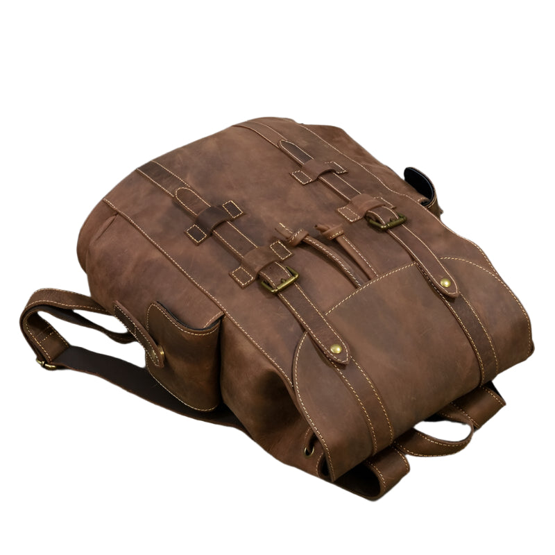 Geräumiger Leder-Rucksack