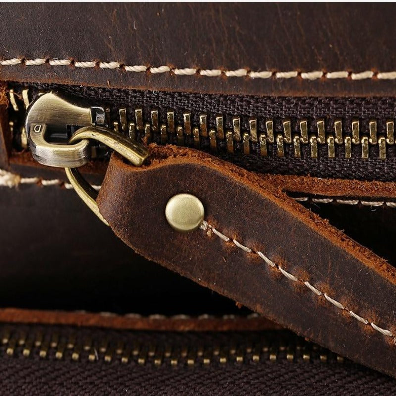 Großer Vintage Leder Rucksack für Herren
