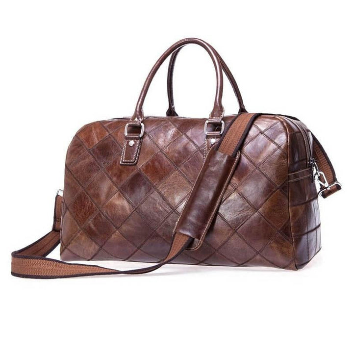 Unisex Echtes Weiches Leder Reisetasche" can be rewritten as "Unisex Genuine Soft Leather Travel Bag.
