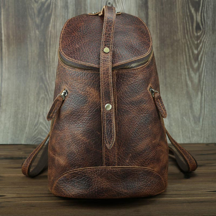 Retro Leder Rucksack für das College