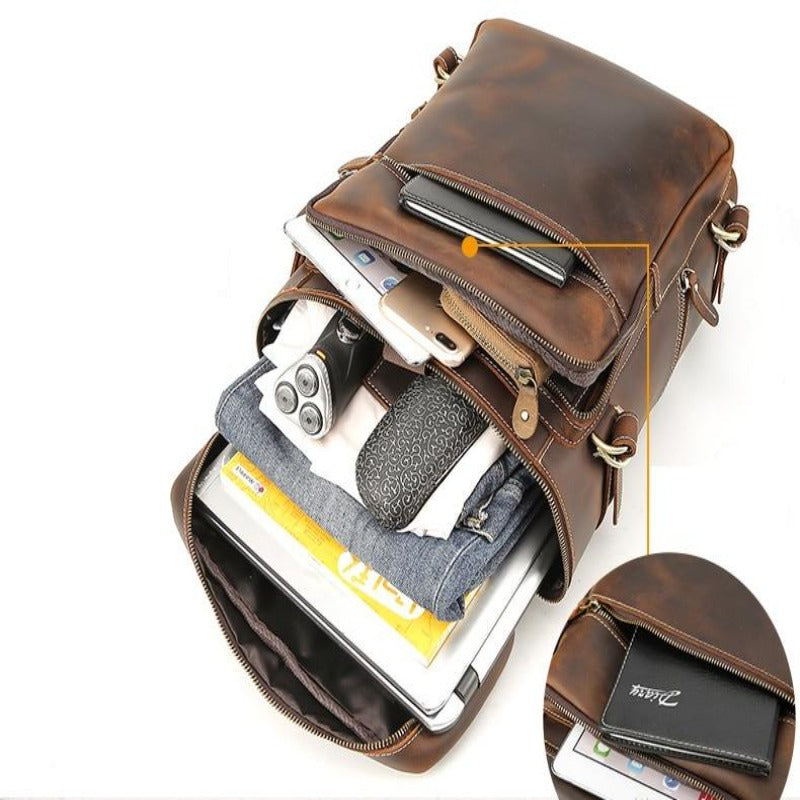 Retro Leather Backpack