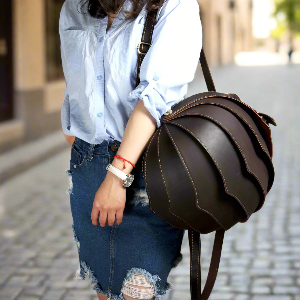 Zaino in pelle im Käfer-Stil für Damen