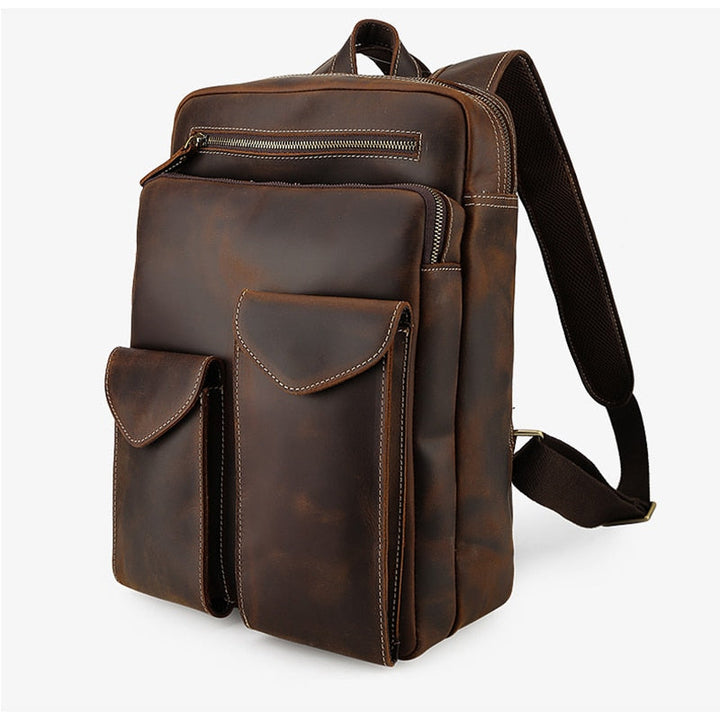 Großer Vintage Leder Rucksack für Herren