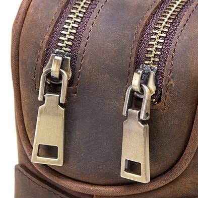 Borsa da toilette in pelle Crazy Horse