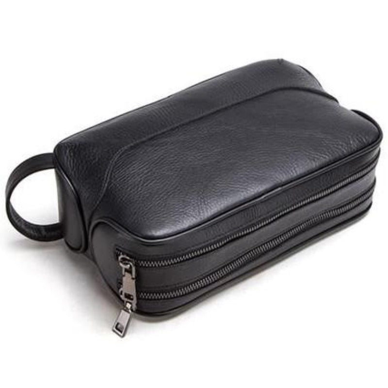 Borsa da toilette in pelle Crazy Horse