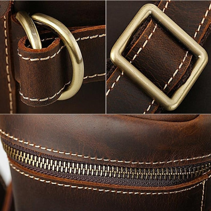 Retro Leather Backpack