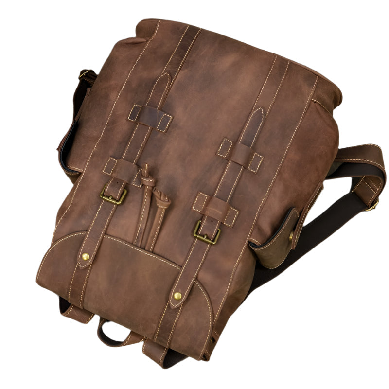 Geräumiger Leder-Rucksack