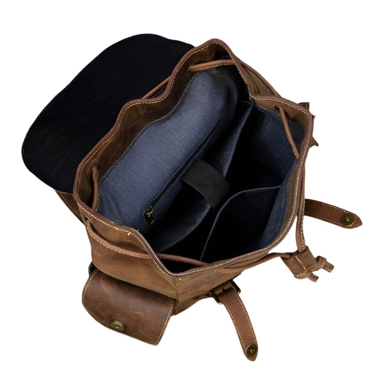 Geräumiger Leder-Rucksack