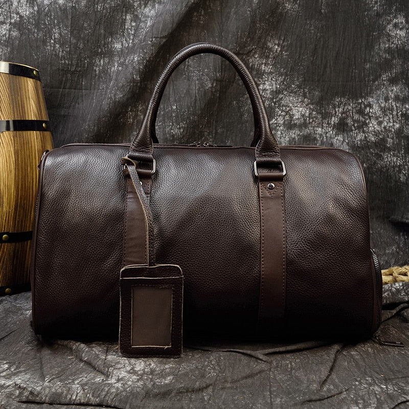 Luxuriöse Weiche Echtleder Reisetasche