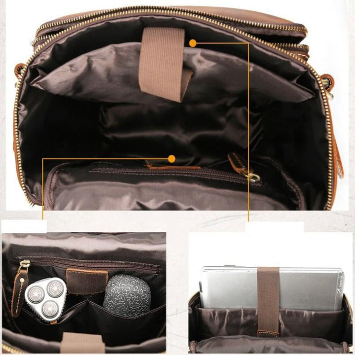 Retro Leather Backpack
