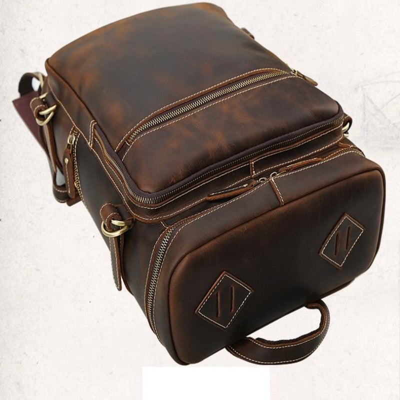 Retro Leather Backpack