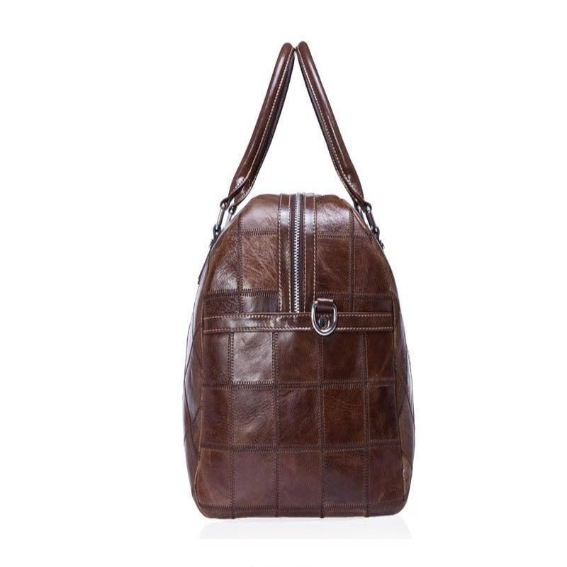 Unisex Echtes Weiches Leder Reisetasche" can be rewritten as "Unisex Genuine Soft Leather Travel Bag.