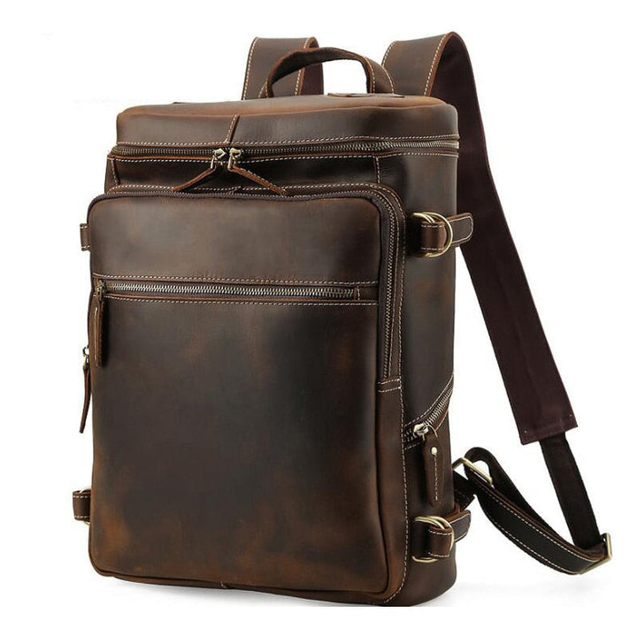 Retro Leather Backpack
