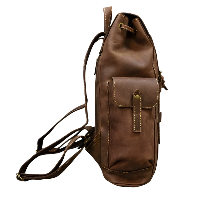 Geräumiger Leder-Rucksack