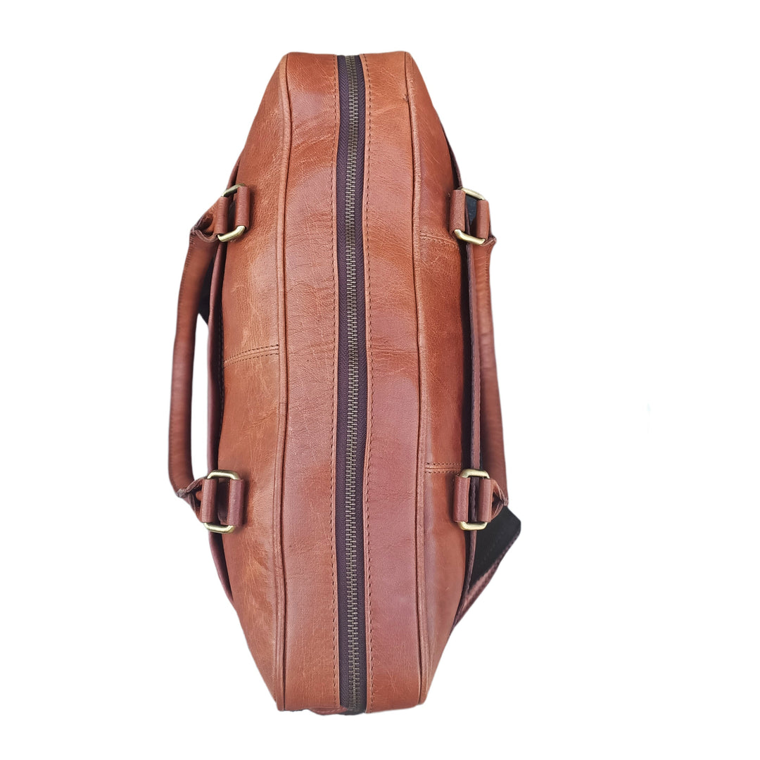 Braune Leder-Laptoptasche