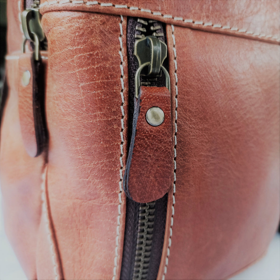 Mobiler Leder-Rucksack