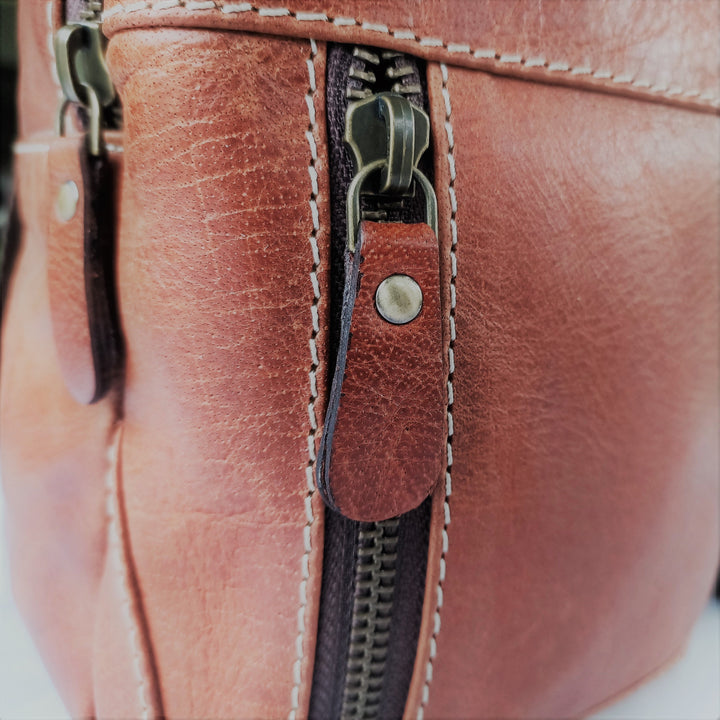 Mobiler Leder-Rucksack