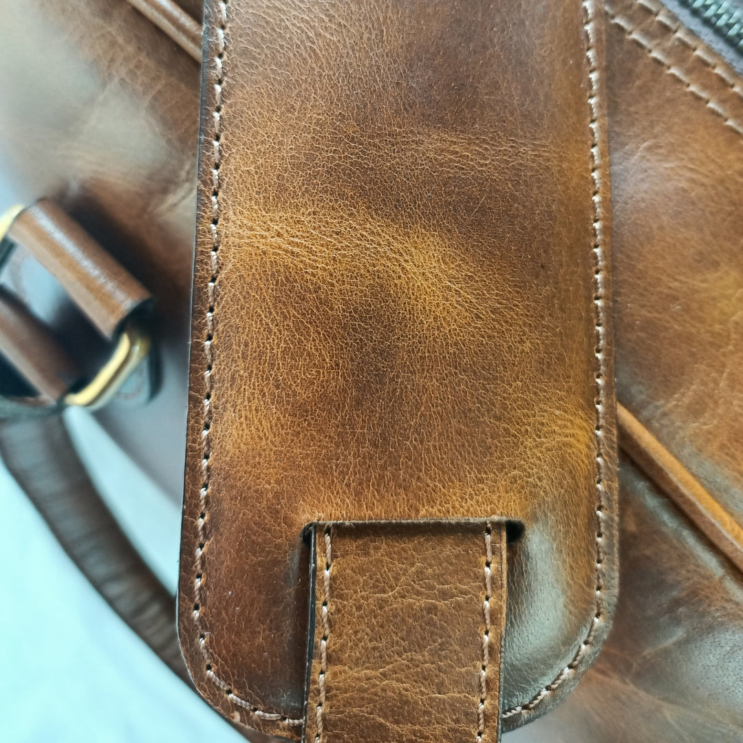 Schimmernde Hunter-Leder Damen Mini-Reisetasche