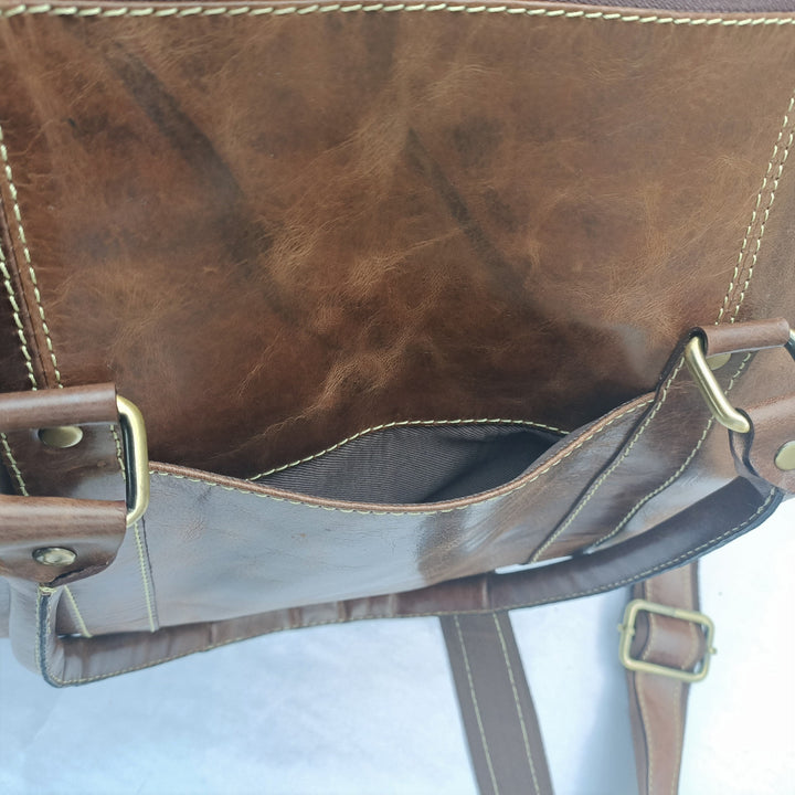Mini Duffel Bag in Crazy Horse Leather