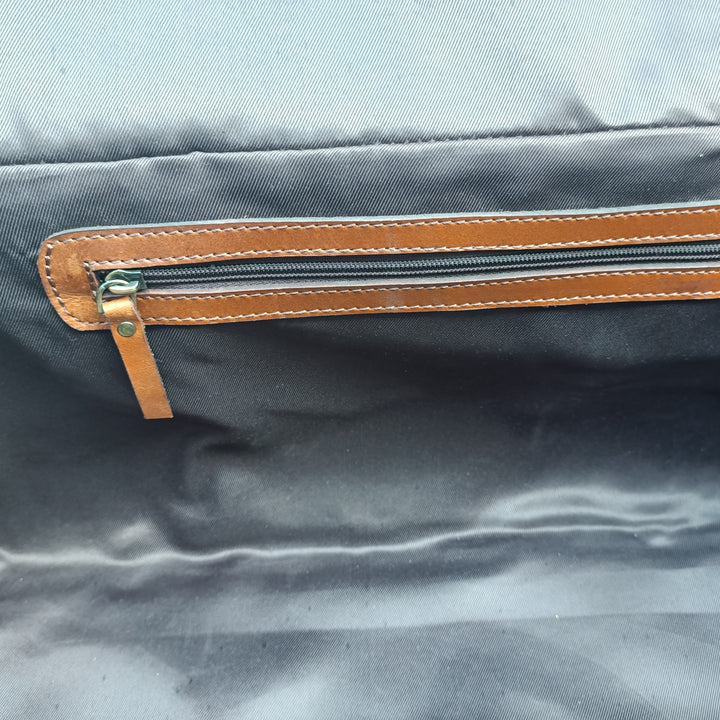 Braune Leder-Wochenendtasche