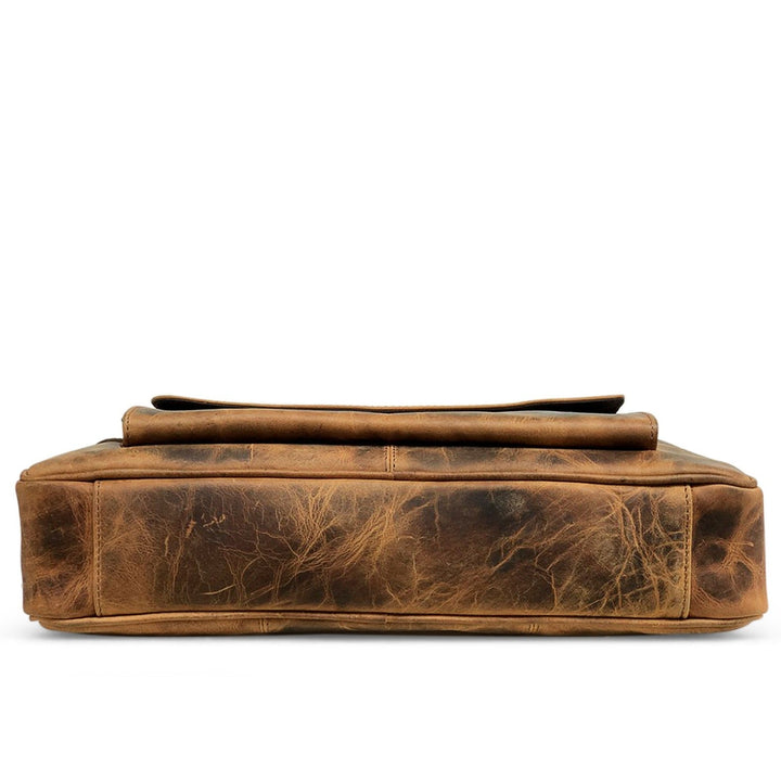 Hunter Braun Leder Laptoptasche