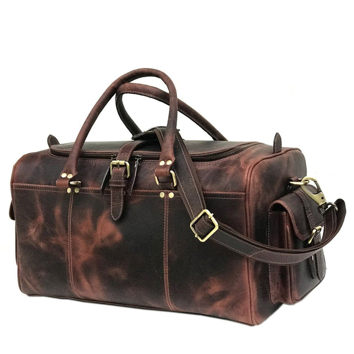 "Zwei Taschen Dunkelbraune Wochenendtasche" could be rewritten as "Dunkelbraune Wochenendtasche von Zwei Taschen".