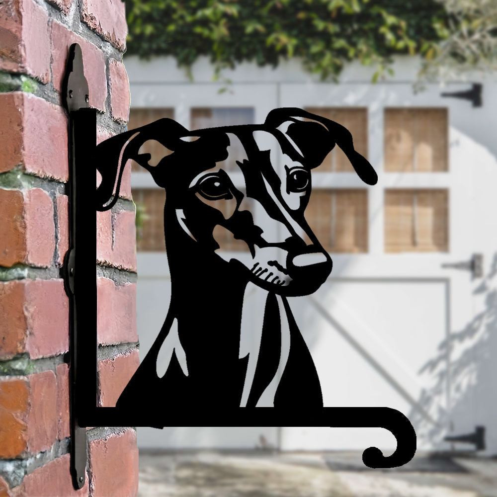 Windhund-Gesicht Metall Hängender Pflanzhalter