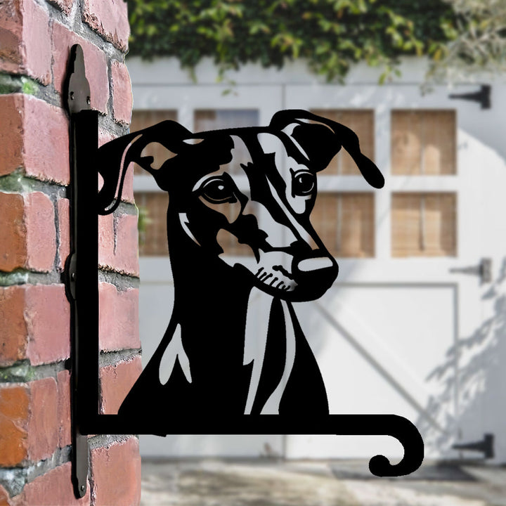 Windhund-Gesicht Metall Hängender Pflanzhalter