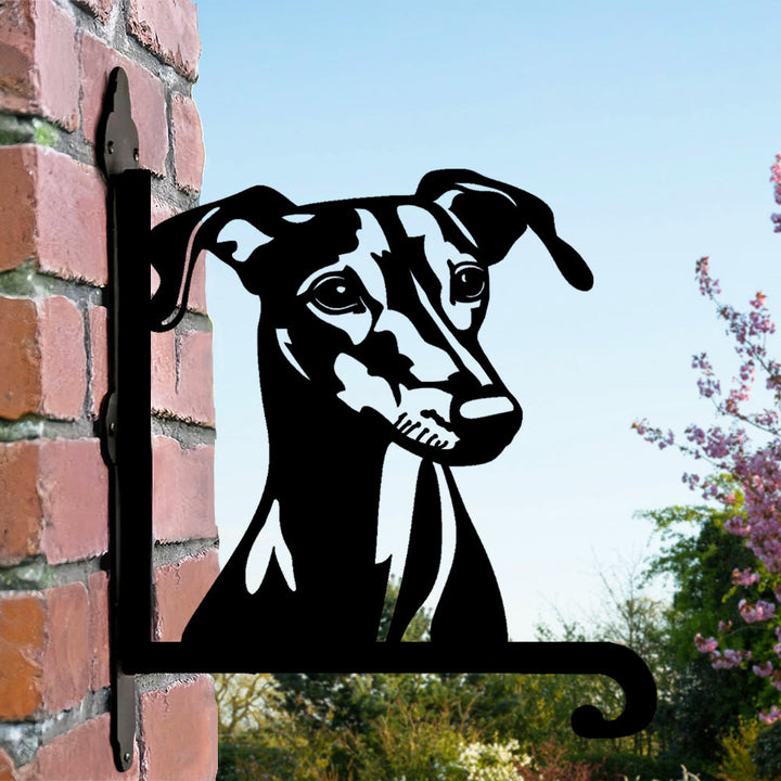Windhund-Gesicht Metall Hängender Pflanzhalter