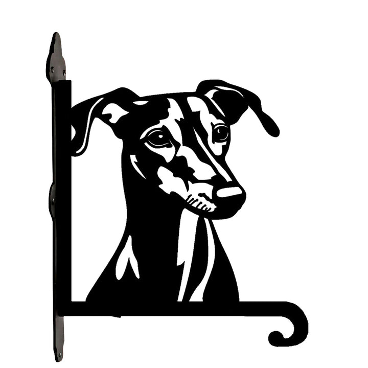 Windhund-Gesicht Metall Hängender Pflanzhalter