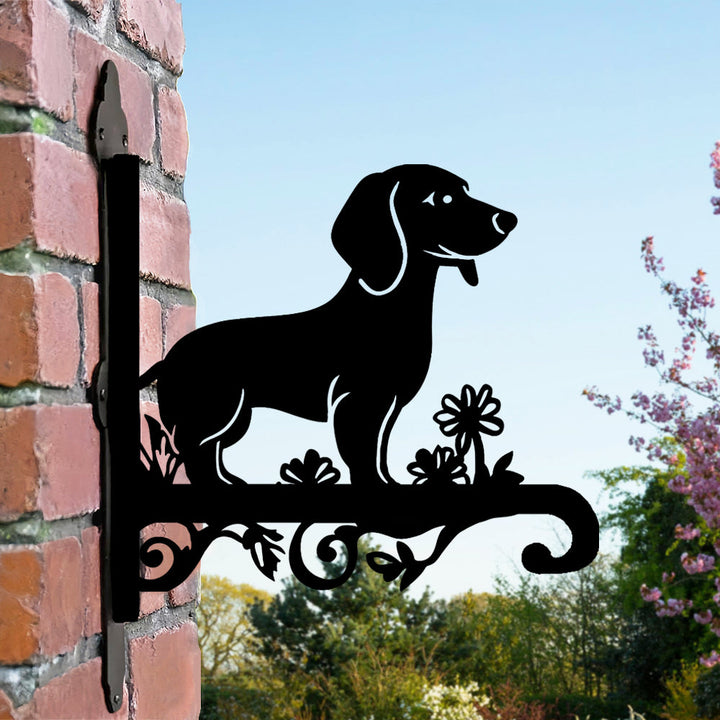 Dachshund Metall Pflanzenständer zum Hängen