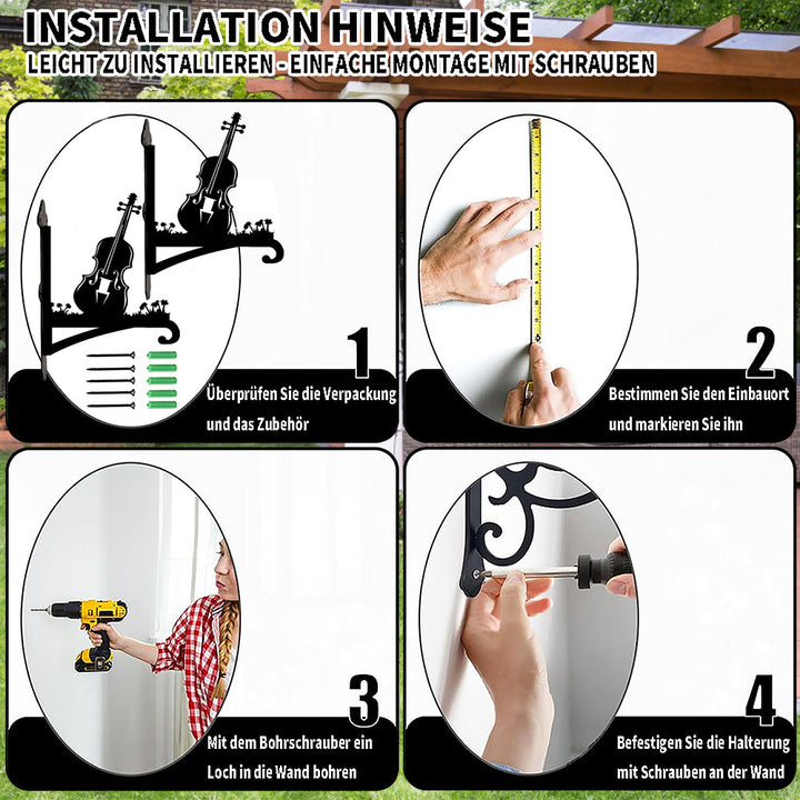 Metall Pflanzenständer im Geigen-Design zum Hängen