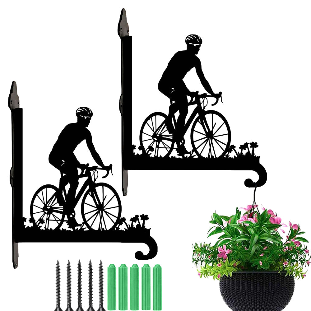Metall Pflanzenständer im Radfahrer-Design