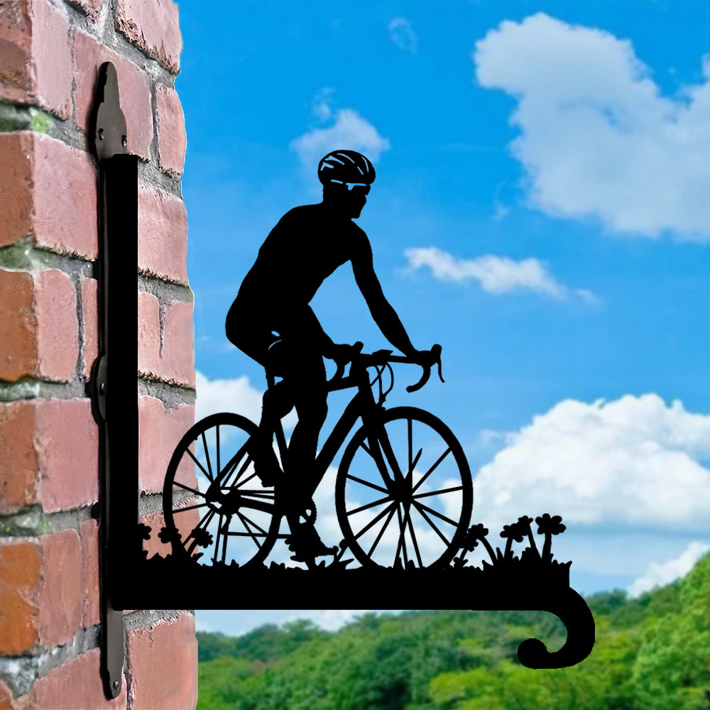 Metall Pflanzenständer im Radfahrer-Design