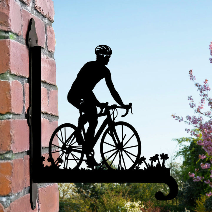 Metall Pflanzenständer im Radfahrer-Design