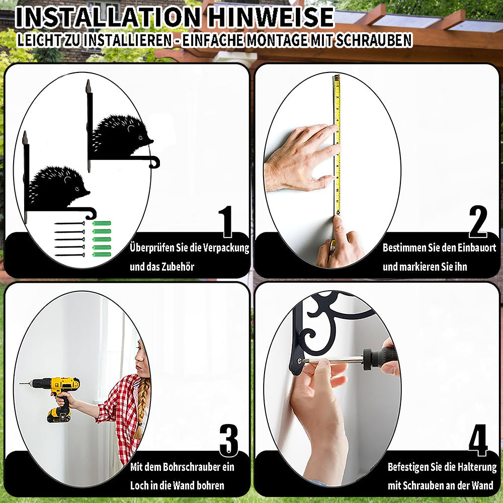 Igel Metall Pflanzenständer mit Halterung