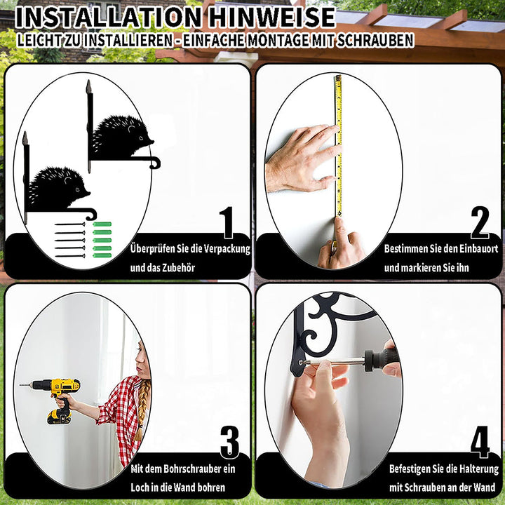 Igel Metall Pflanzenständer mit Halterung