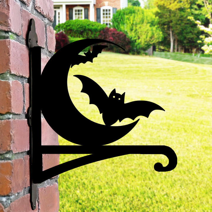 Metall Pflanzenständer mit Bügel - Fledermaus und Mond Design