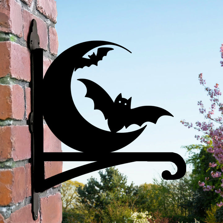 Metall Pflanzenständer mit Bügel - Fledermaus und Mond Design
